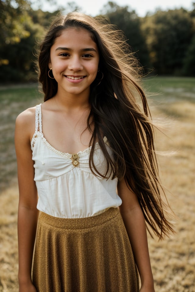 a 12 year old Latina girl,  (((12yo))),  cute preteen girl with dark brown hair by user_650519406236927589 on Tensor.Art