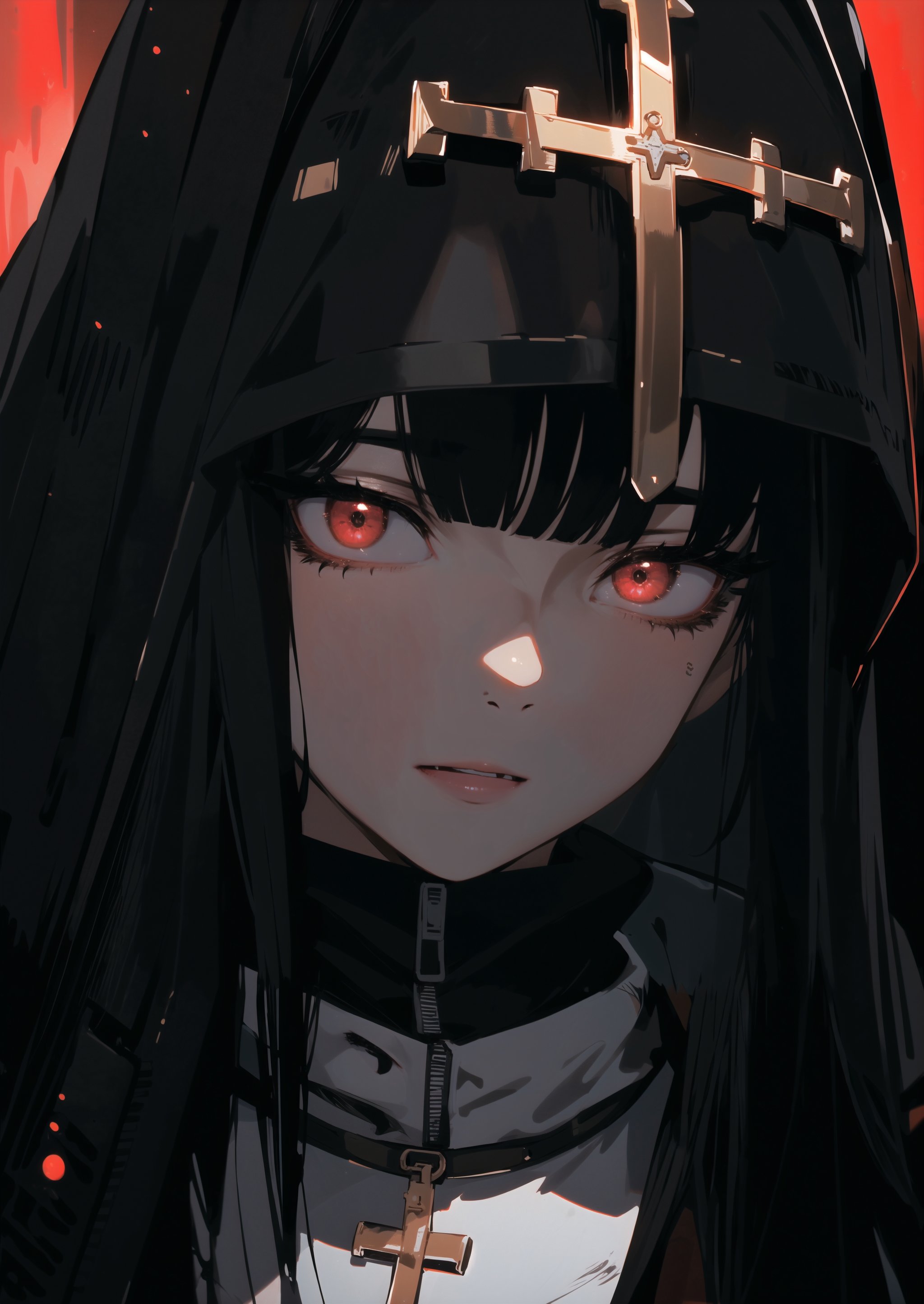 BEST QUALITY, HIGHRES, ABSURDRES, HIGH_RESOLUTION, MASTERPIECE, SUPER DETAIL, HYPER DETAIL, INTRICATE_DETAILS, LIGNE_CLAIRE, PERFECTEYES, DARK EYELASHES, EYELINER, SOFT GLOWING EYES,

hood_down