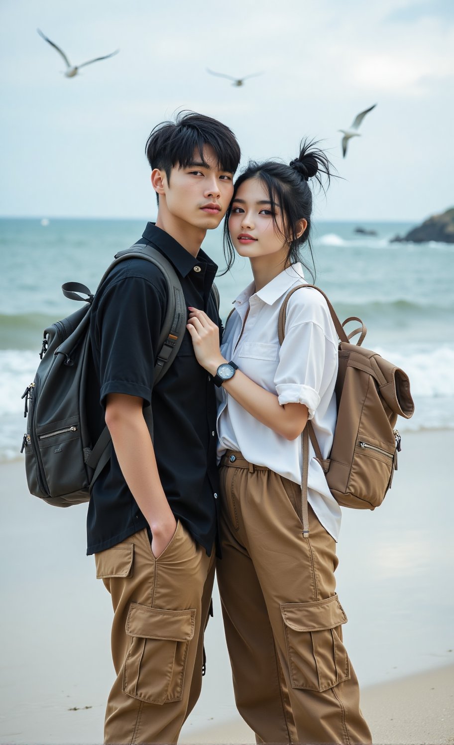 Cauple'an ((handsome korean man with short black hair,  )),  ((Beautiful Korean Women by Random_AI on Tensor.Art