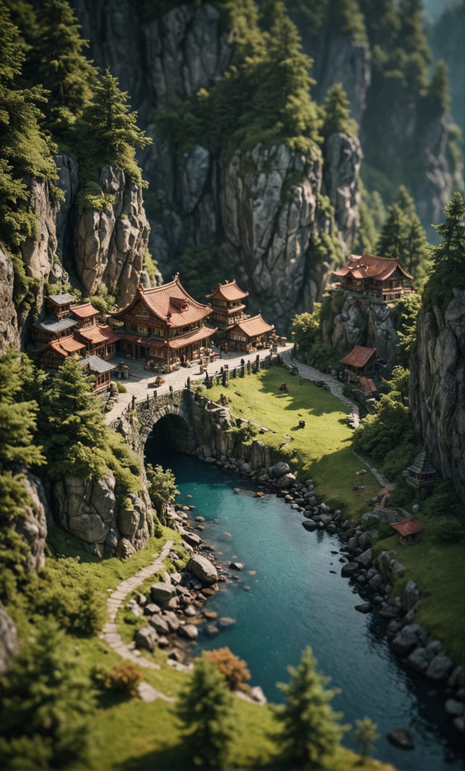 "Surreal Serenity: Delve into dreamlike landscapes with a tilt-shift effect, capturing the model in a state of ethereal beauty amidst surreal surroundings, posted in mesmerizing 16K resolution for unparalleled clarity."