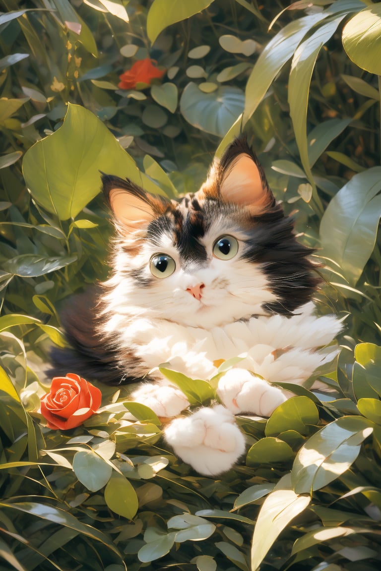 a black cat with a flower crown on its head,  beautiful fantasy painting,  photorealiste by Korsow on Tensor.Art