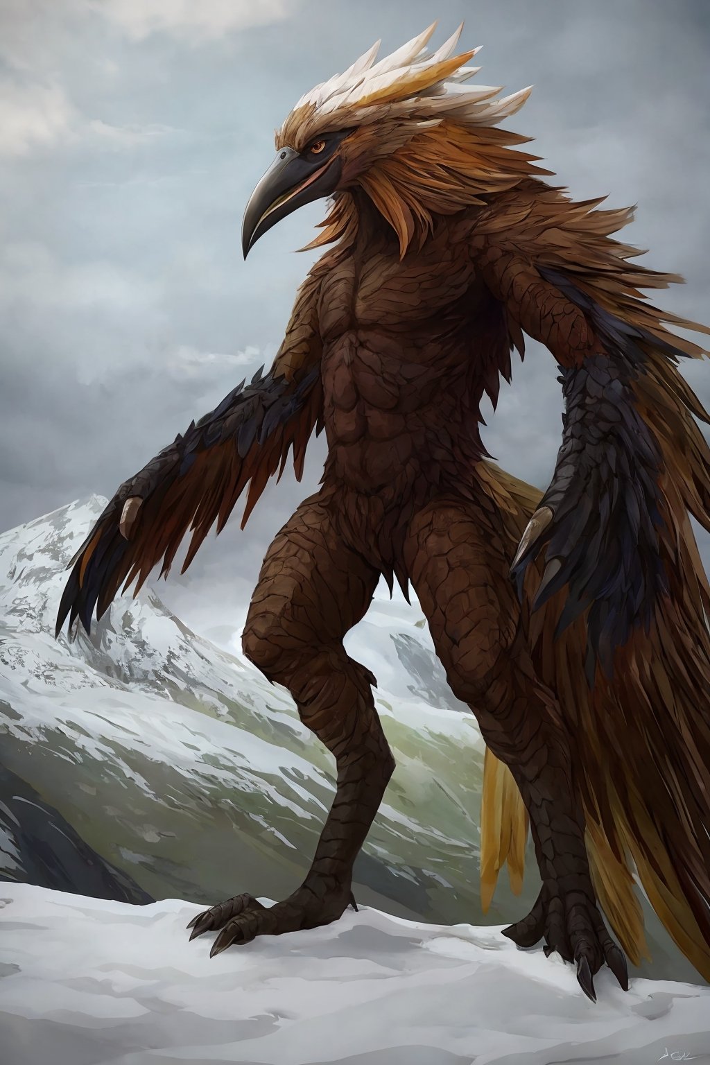 Opium bird,  standing,  feathers by user_651468310541608956 on Tensor.Art