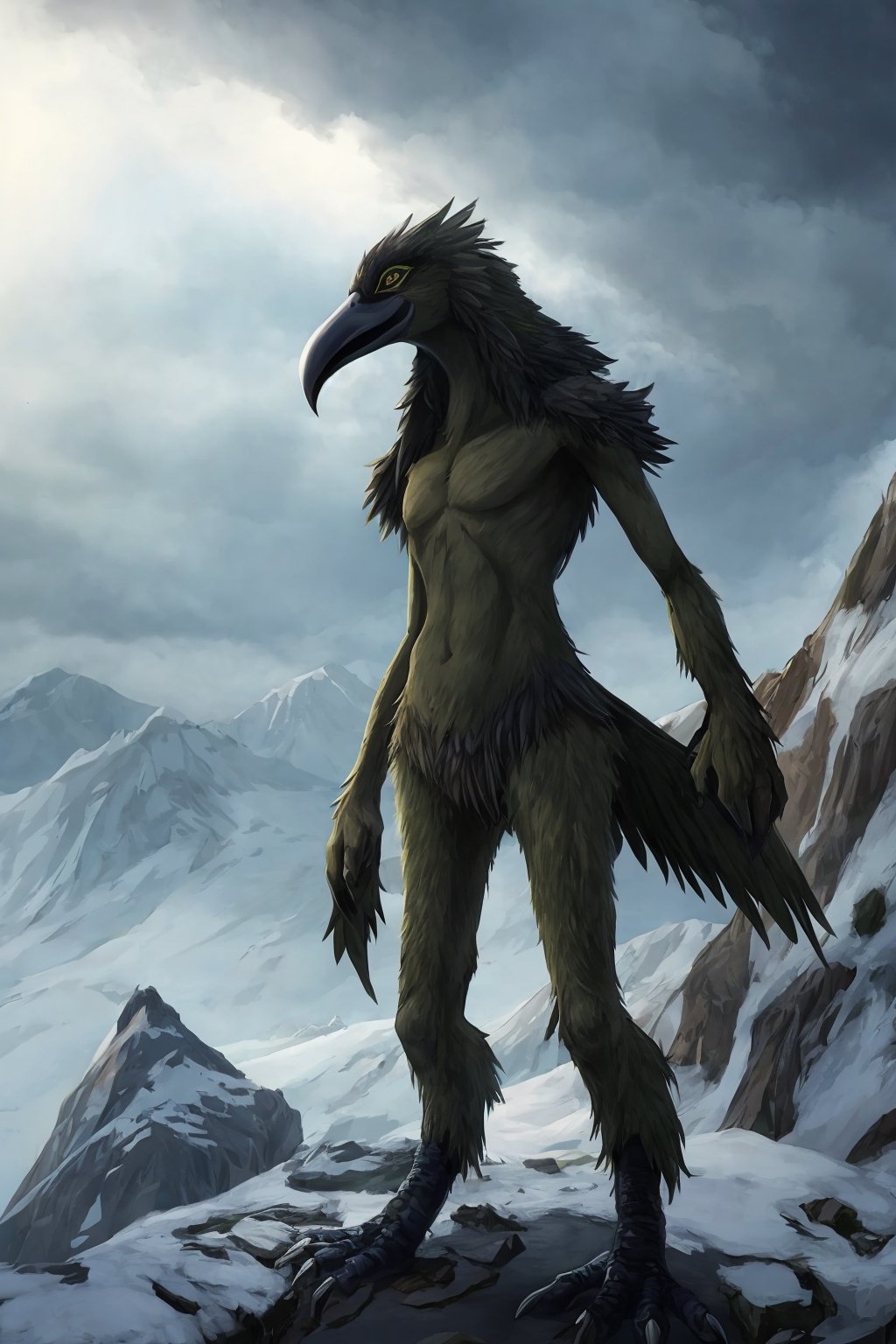 Opium bird,  standing,  feathers by user_651468310541608956 on Tensor.Art