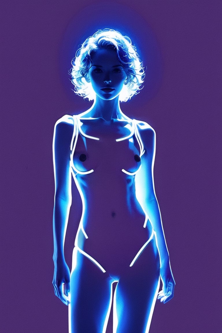 xxmix,  Silhouette of woman ,  neon light by Aiartmanager on Tensor.Art