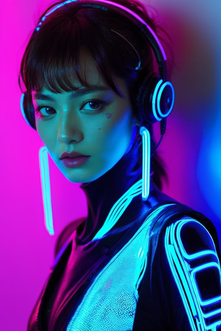 xxmix,  Silhouette of woman ,  neon light by Aiartmanager on Tensor.Art