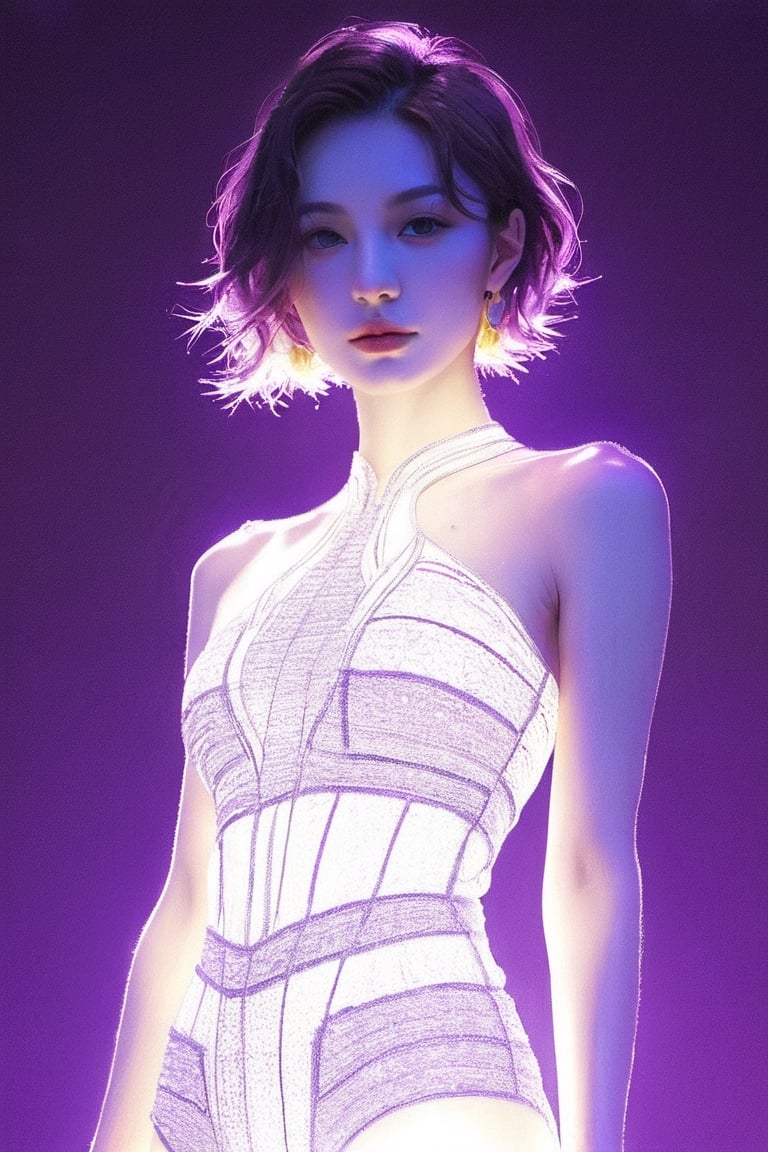 xxmix,  Silhouette of woman ,  neon light by Aiartmanager on Tensor.Art