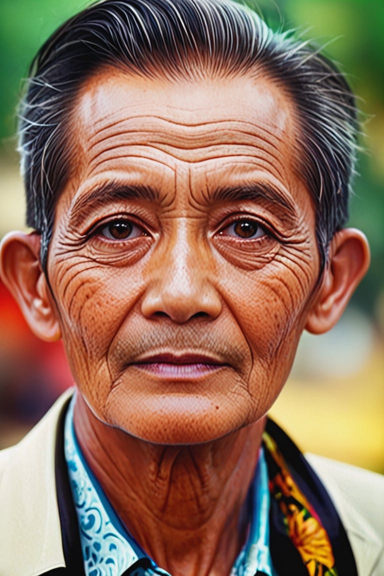 centered,a half body,solo, Indonesia male, 65 years old,
kodak chrome photograph of a businessman, 1960s, (sharp focus, skin texture, bokeh),perfect realistic, face skin,ebesiyasku