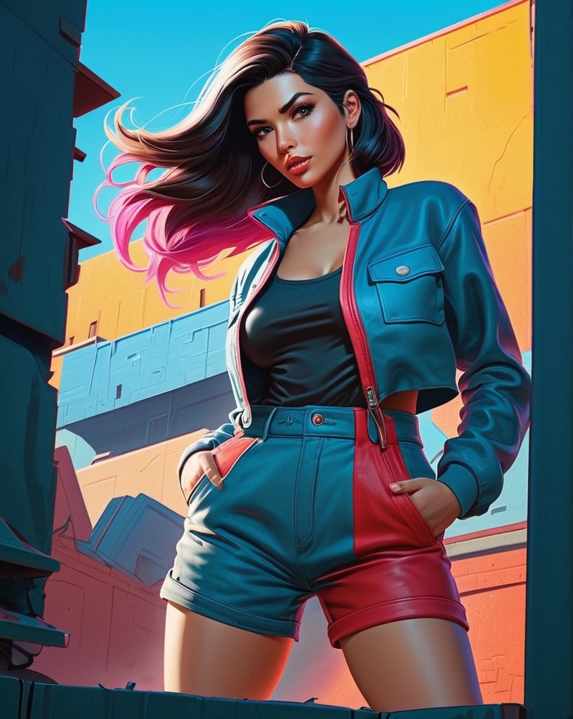 Style features:
Illustrative
Urban
Detailed
Letters
Vivid
full body,
Faye Valentine, by loish, exaggerated, by alex ross, by ilya kuvshinov, by frank frazetta, glow in the dark, grunge,
High resolution, extremely detailed, atmospheric scene, masterpiece, best quality, high resolution, 16k, high quality), (Full Body), SAM YANG, High detailed, picture perfect face, slim waist, perfectly textured skin, straight hair, dark hair, colorful, (wipe lips, thic lips), cute, sexy, charming, alluring, feminine, she looks lost, in awe, (fallout game video (blue vault 101 jumpsuit)), run, looking out over post apocalyptic scenario, junkyard, wild west, fallout, video game, more details, High detailed, apocalyptic city backdrop, EnvyBeautyMix23,EnvyBeautyMix23,DeepikaPadukone,18+,sexy,3dcharacter,giga_busty,sidesexwithfeet