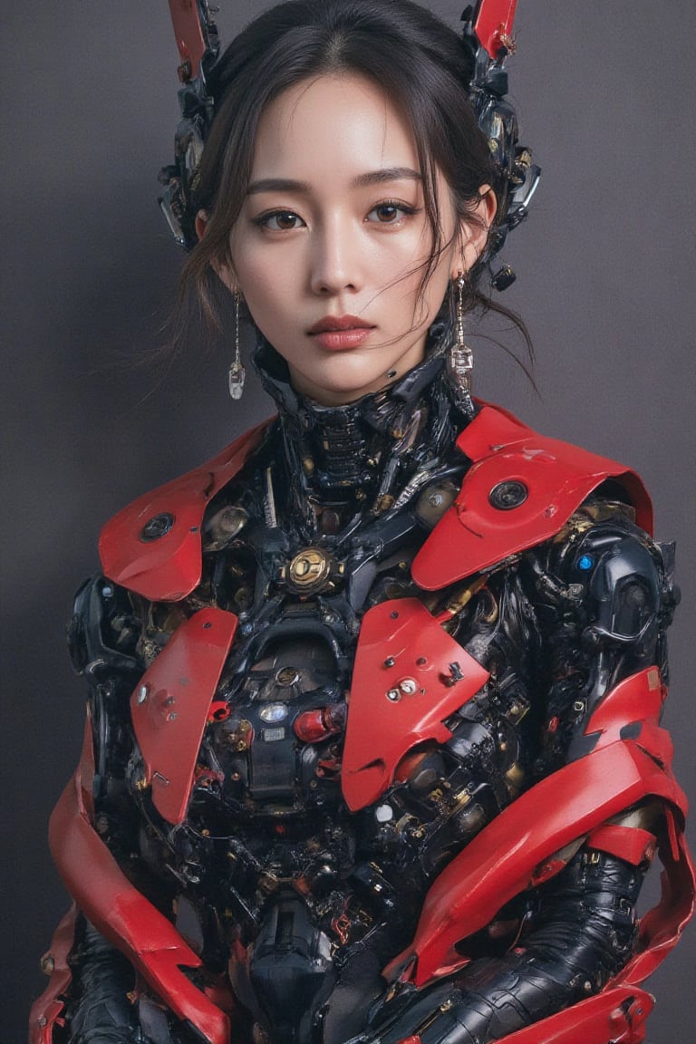 、Super carefully crafted face of a robot woman、(cowboy shot)、(Super Detailed Face)、(超級精心製作的臉)、(robot parts)、(female robot)...