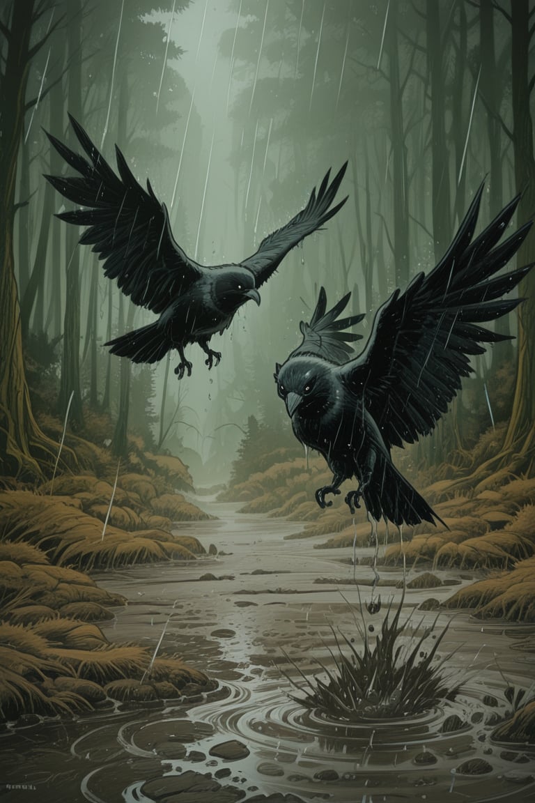 A high-energy,  breathtaking aerial race of 2birds,  captured from a low by user_Pejotl2607 on Tensor.Art
