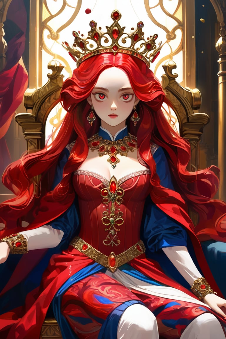 Renaissance paintings depicted a beautiful 21-year-old Queen with a perfect face,  and big eyes sitting on the ornate thro...