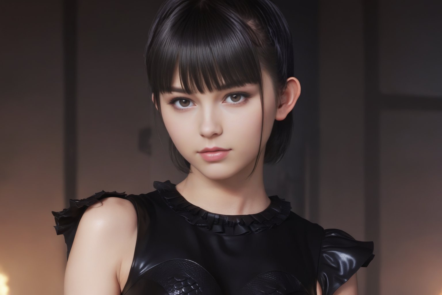 cute woman,cell shader,hdr, beautiful hair, glow skin, ambiente occlussion, short hair,black glossy hair, daenerys,elegant long dress, cute lips, dragon behind
,p3rfect boobs,SUZUKA NAKAMOTO XL