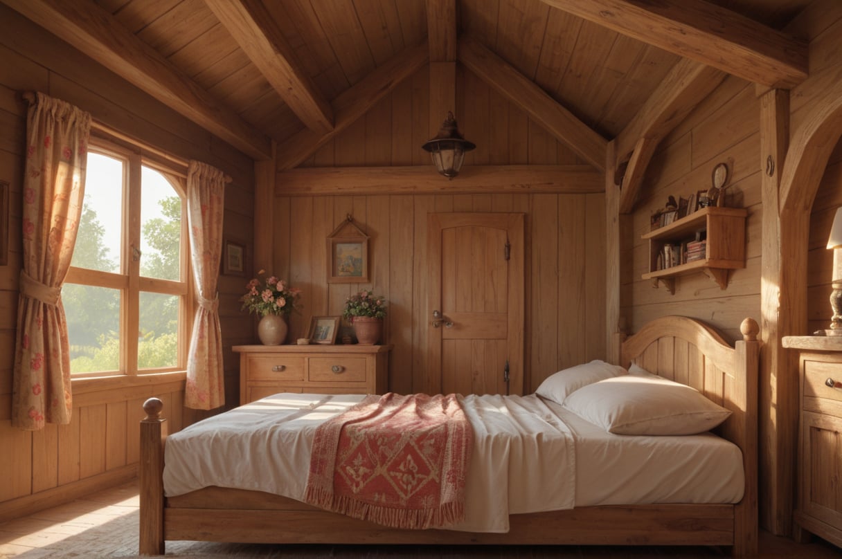 front view,  in the cottage,  dawn by SuperUltraMega on Tensor.Art