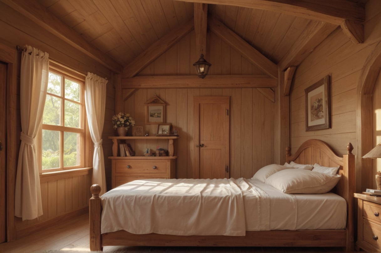 front view,  in the cottage,  noon by SuperUltraMega on Tensor.Art