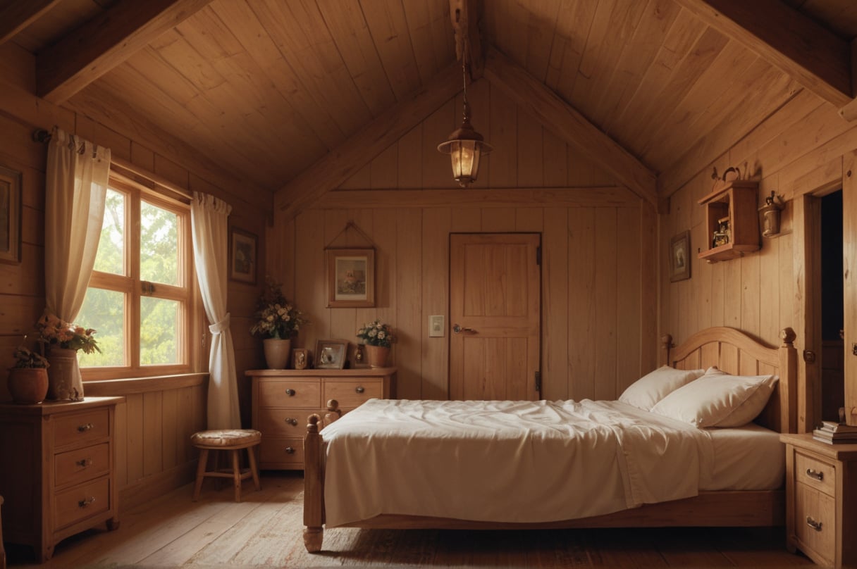 front view,  in the cottage,  night by SuperUltraMega on Tensor.Art