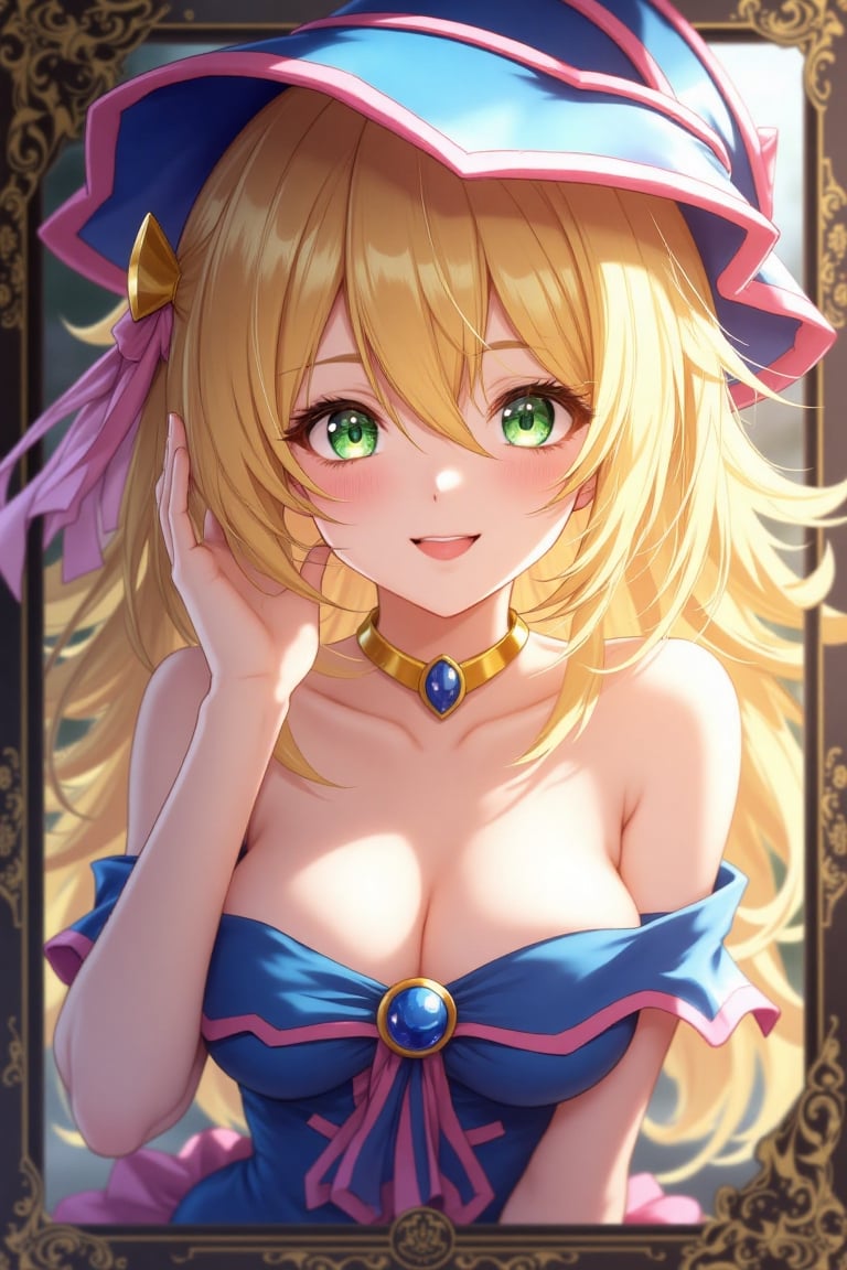 DARKMAGICIANGIRL,  DUEL MONSTER,  blonde hair by World Ai on Tensor.Art