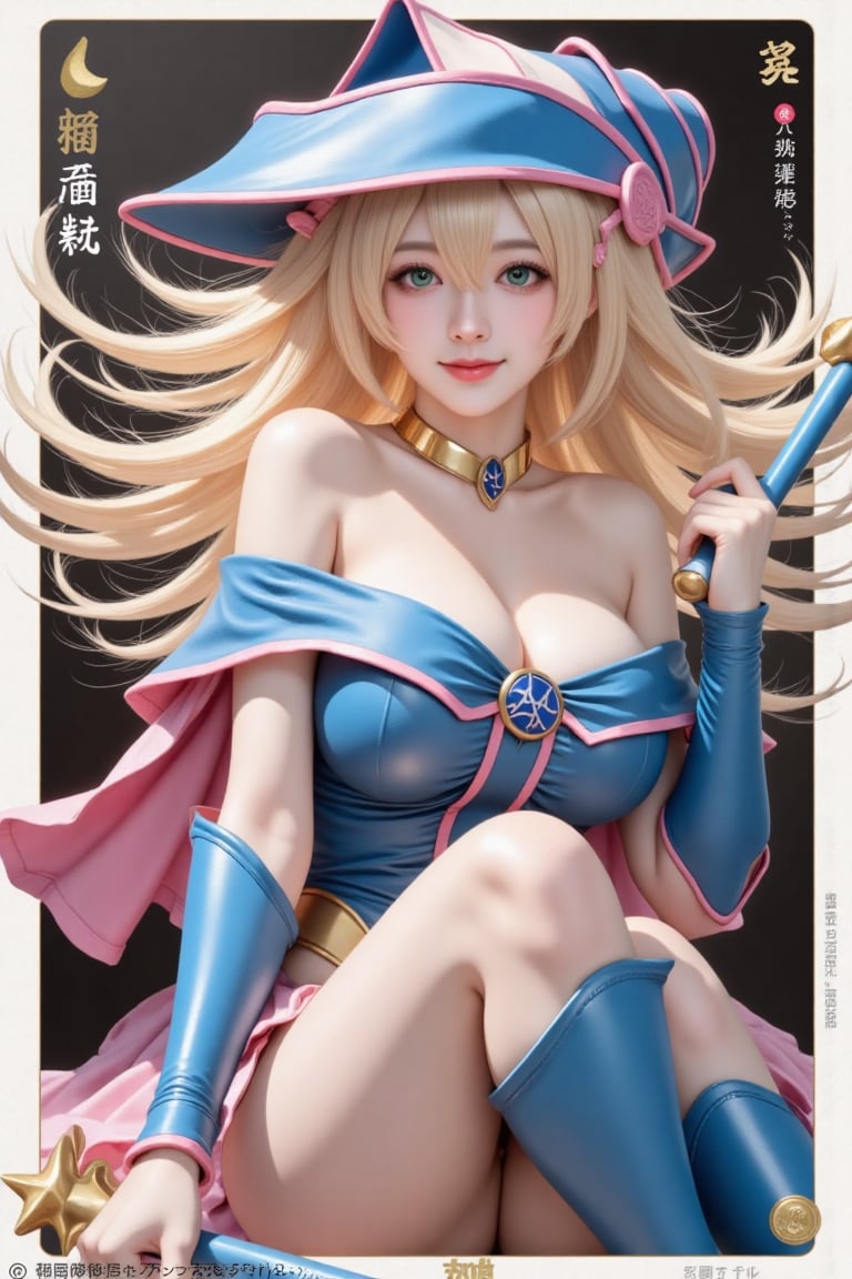 DARKMAGICIANGIRL,  DUEL MONSTER,  blonde hair by World Ai on Tensor.Art