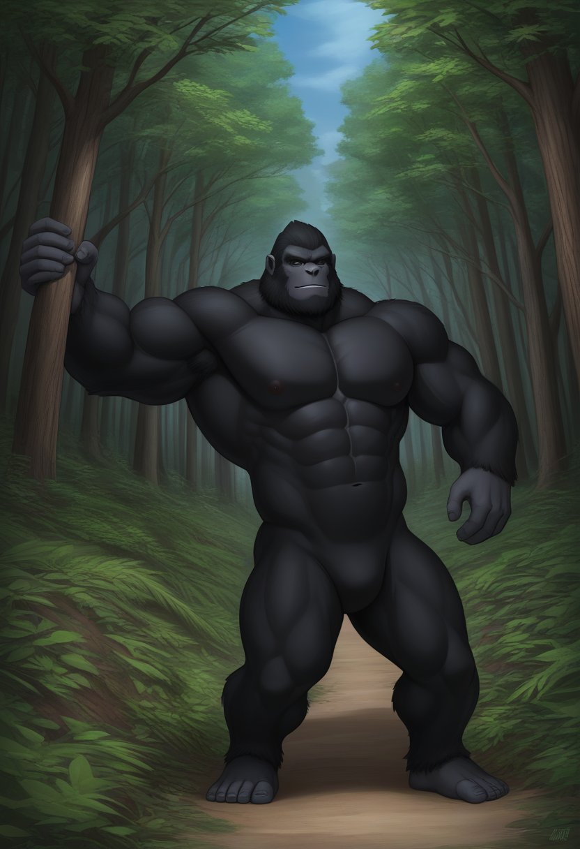 gorilla at forest