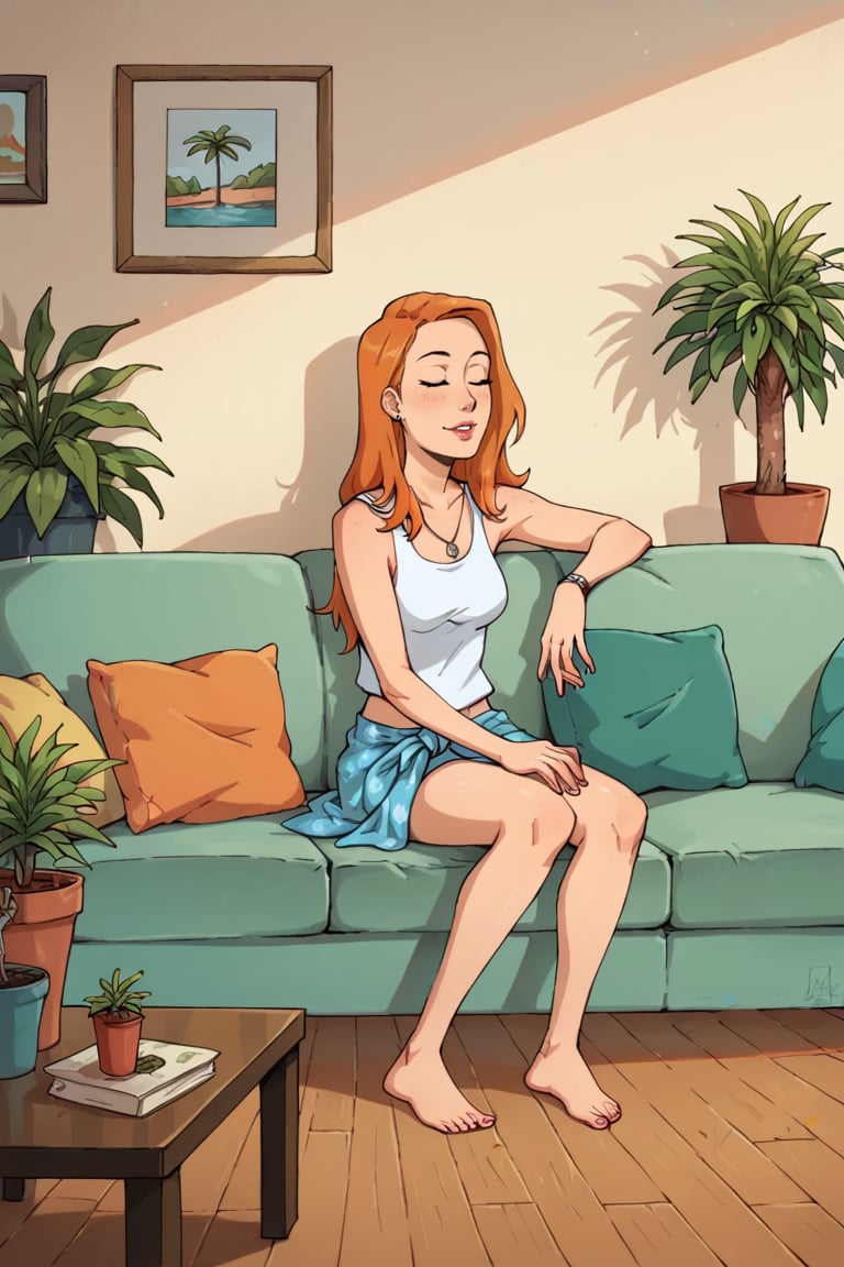 score_9, score_8_up, score_7_up, score_6_up,   marijuana, plant:1.9, leaf, potted plant, 1girl, couch, sitting, long hair, ginger hair,   420, bong, summer.smith