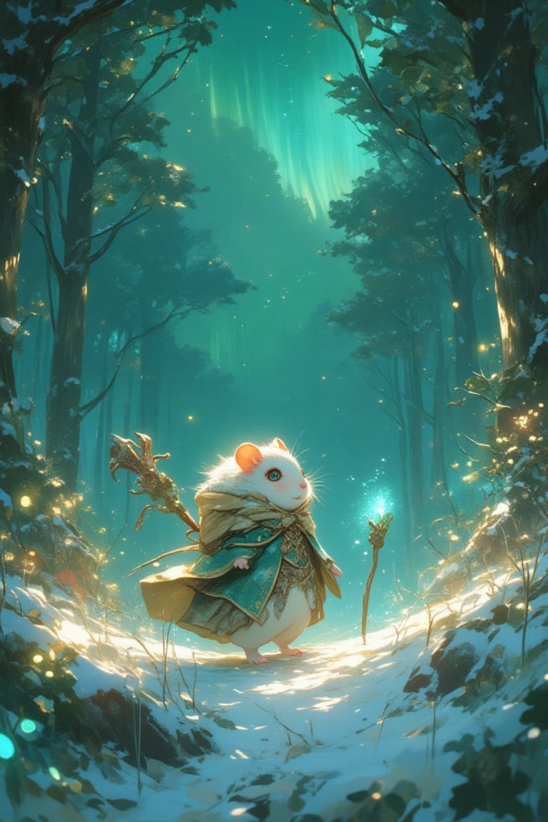 (In a fantastical realm reminiscent of the whimsical and intricate designs found in the world of Final Fantasy,  a charmin...