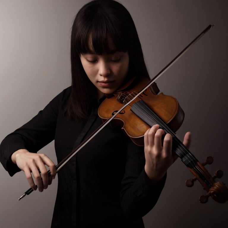 8k,realism,asterpiece,best quality, photorealistic,raw photo, Nikon lens shot,1girl,solo,full_body,photorealistic,plyaing violin,