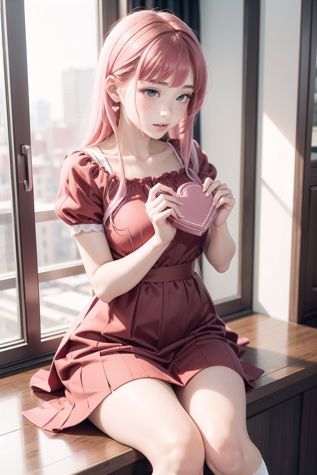 Valentine's Day theme,  1 girl,  red dress by user_653568210246930885 on Tensor.Art