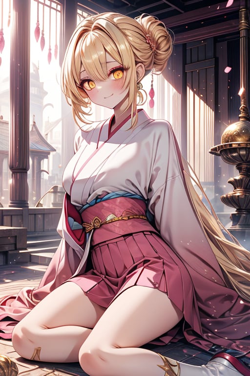 blonde,  golden eyes,  calm look by Endelot on Tensor.Art