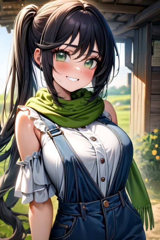 She is a woman of immeasurable beauty, black hair, green scarf, teenager, green eyes, gesticulated look, happy, egocentric, beautiful clothes, a masterpiece, detailed, high quality, very high resolution, peasant clothes , perfect face, poor, overalls, masterpiece, good quality, excellent quality, hair in a Two ponytail, headscarflittle girl, loli, young girl, narcissistic, contemptuous smile, egocentric, busty loli, big breasts
loli, little girl, young girl, field.

,best quality,Mona_(Genshin_Impact)