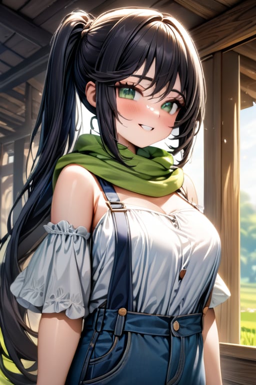 She is a woman of immeasurable beauty, black hair, green scarf, teenager, green eyes, gesticulated look, happy, egocentric, beautiful clothes, a masterpiece, detailed, high quality, very high resolution, peasant clothes , perfect face, poor, overalls, masterpiece, good quality, excellent quality, hair in a Two ponytail, headscarflittle girl, loli, young girl, narcissistic, contemptuous smile, egocentric, busty loli, big breasts
loli, little girl, young girl, field.

,best quality,Mona_(Genshin_Impact)