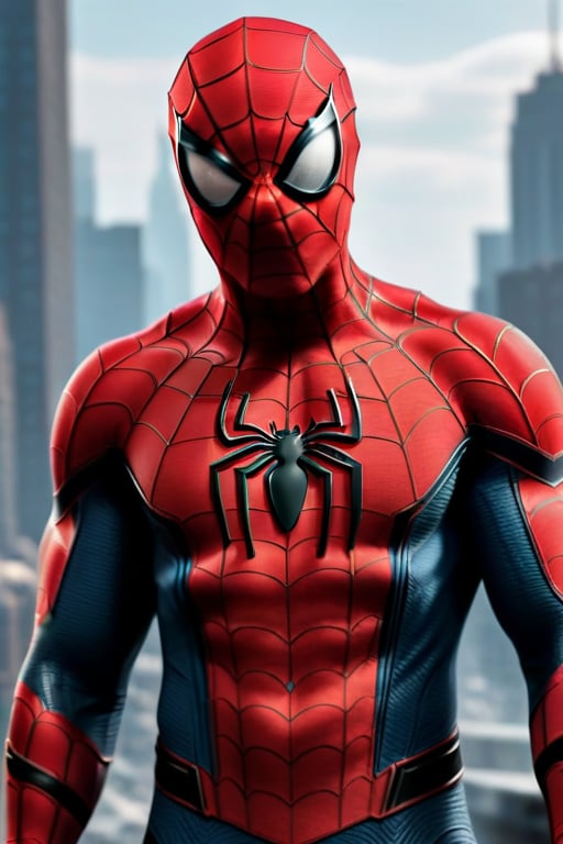 Spiderman possessed a majestic presence,  his muscular frame accentuating the strength within. His broad shoulders bore th...