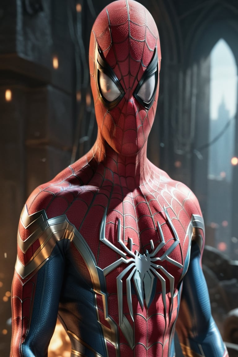 Spiderman possessed a majestic presence,  his muscular frame accentuating the strength within. His broad shoulders bore th...