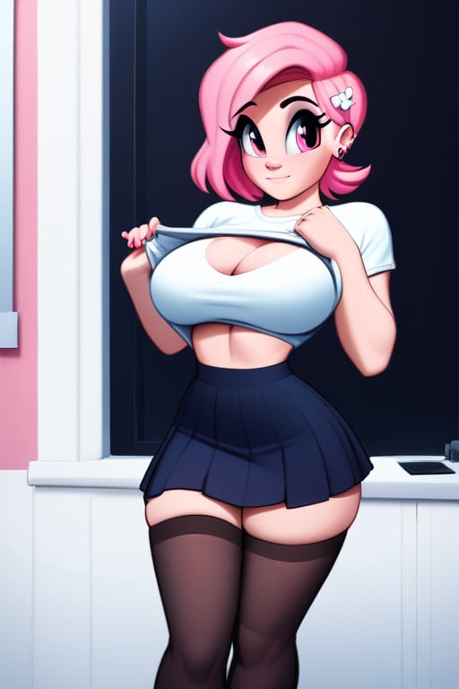 pink_eyes,  pink_hair,  female by Darker_ones on Tensor.Art