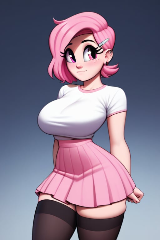 pink_eyes,  pink_hair,  female by Darker_ones on Tensor.Art