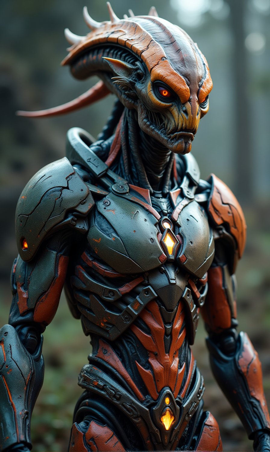 32k High quality,  very realistic,  full body shot of perfectly blended of wild-animal/beast-creature/mammal/Alien: transf...