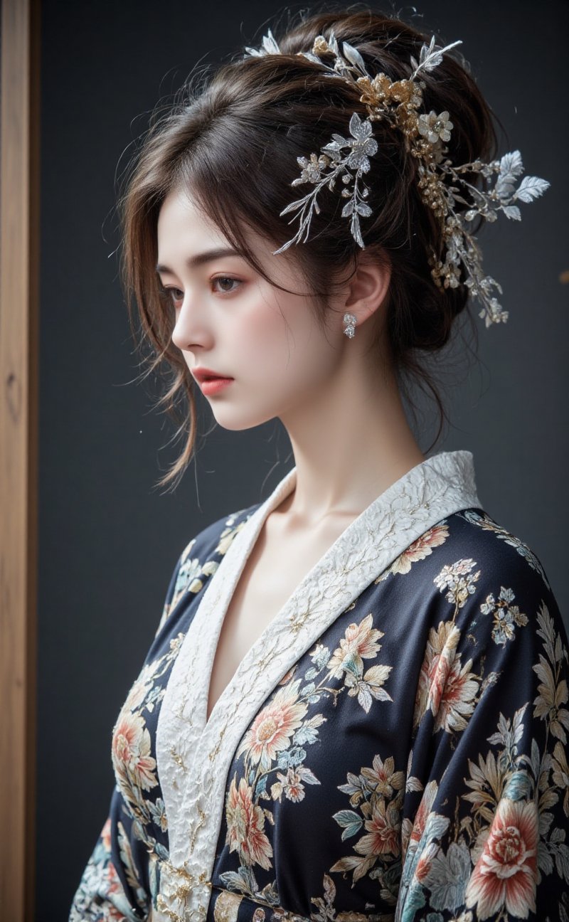 kunoichi,  kimono,  viewed_from_side by ghostwolfthree on Tensor.Art