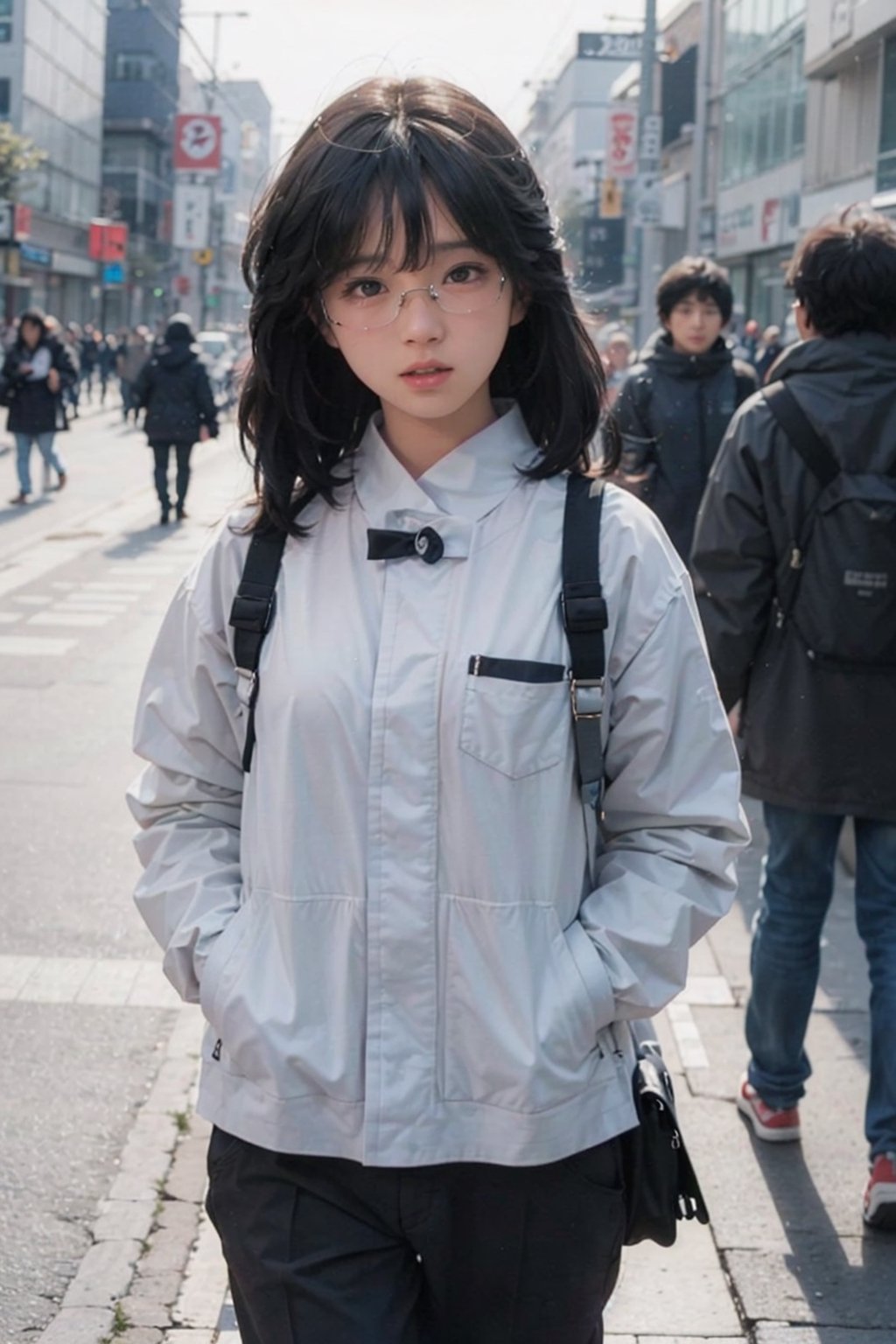 a sexy 18 years old k-pop idol, shibuya street, standing, pubic_hair_(female),akinanakamori
Winter,Snow,eyeglass