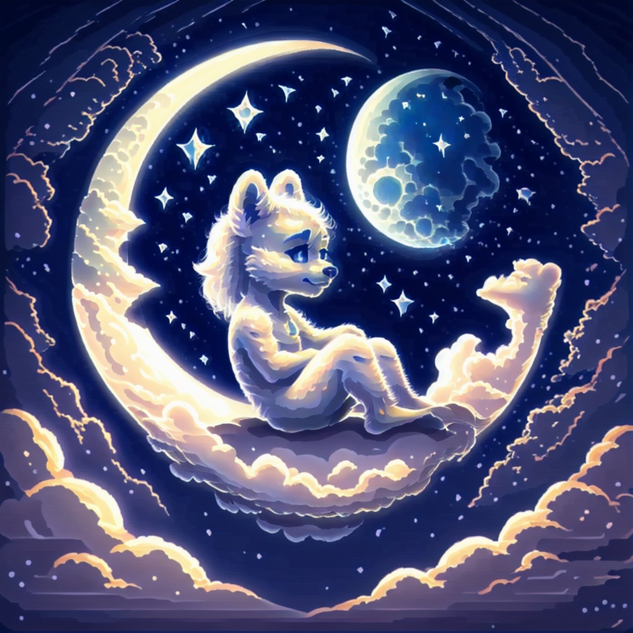 , ((S̶c̶u̶f̶f̶e̶d̶_fluff)), S̶c̶u̶f̶f̶e̶d̶_fluff logo, sitting moon,