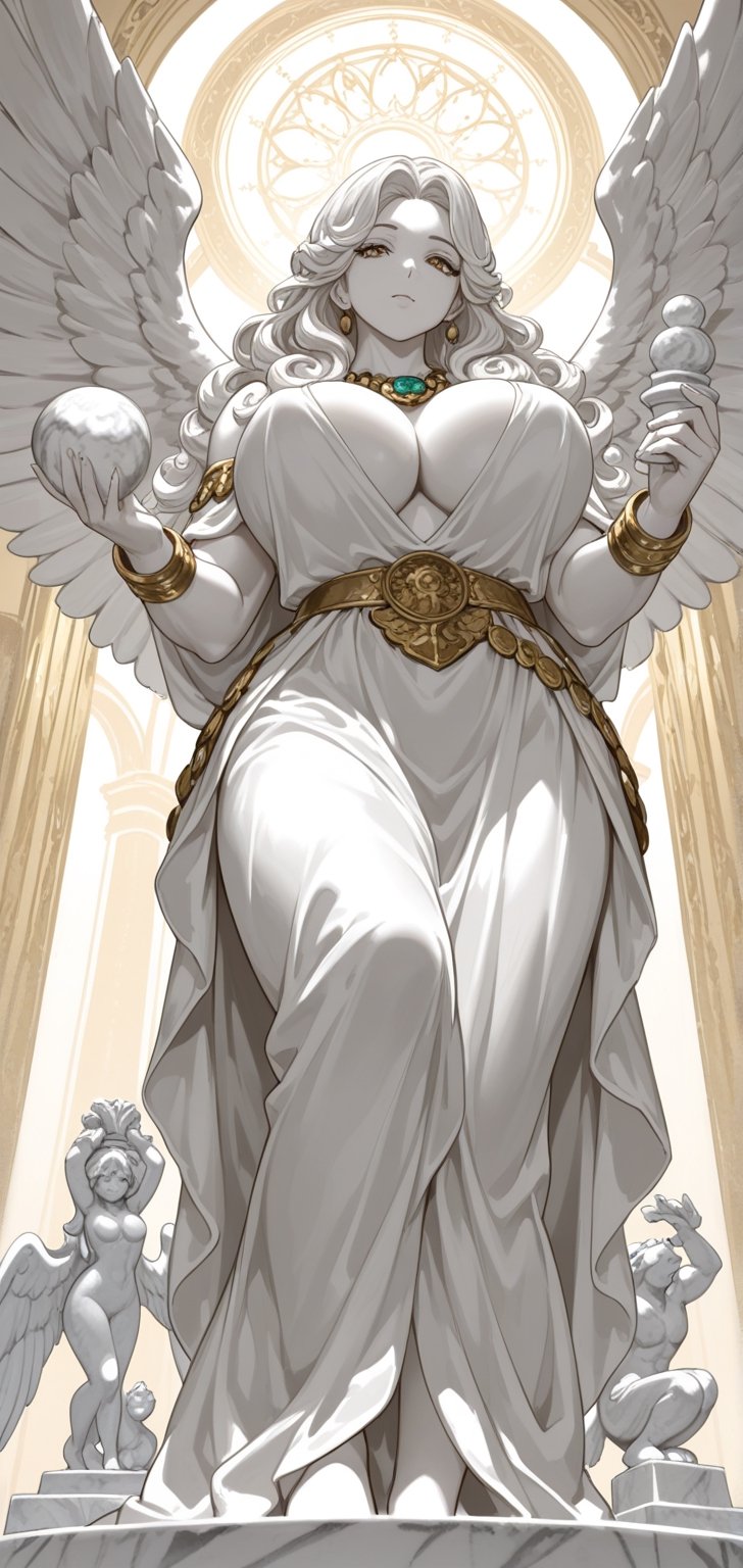 **angel**,  muscular build,  curly hair by muspelnest on Tensor.Art