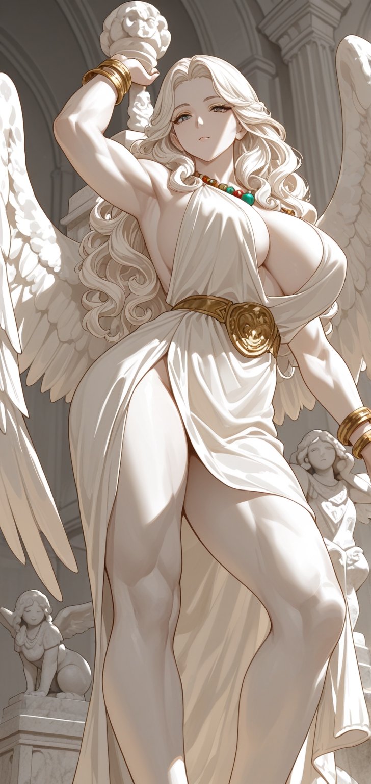 **angel**,  muscular build,  curly hair by muspelnest on Tensor.Art