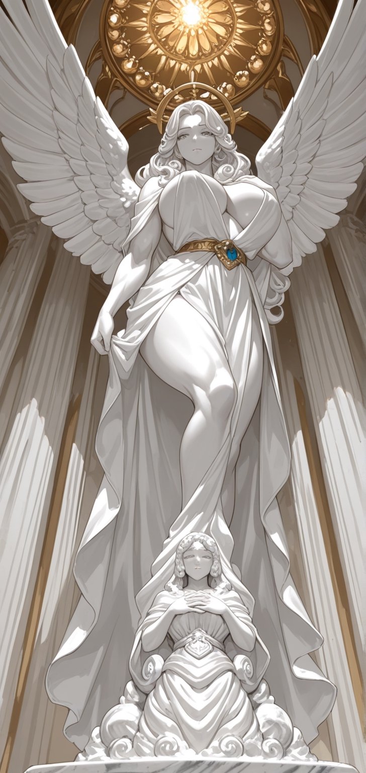 **angel**,  muscular build,  curly hair by muspelnest on Tensor.Art