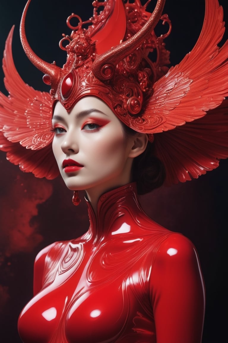 (((iconic retrofuturistic-sci-fi but extremely beautiful))) (((Red liquid colors))) (((Space ópera))) (((Surrealist art,...