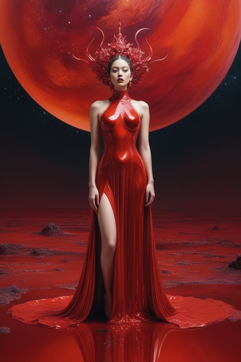 (((iconic retrofuturistic-sci-fi but extremely beautiful))) (((Red liquid colors))) (((Space ópera))) (((Surrealist art,...
