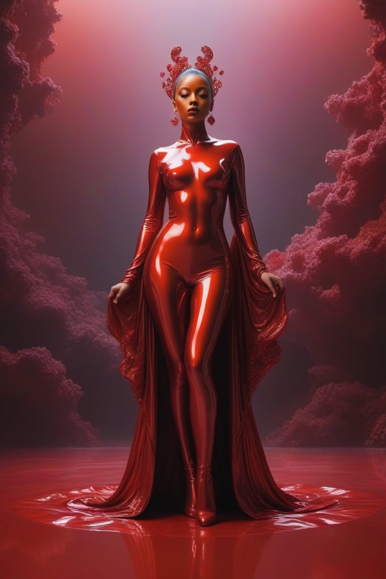(((iconic retrofuturistic-sci-fi but extremely beautiful))) (((Red liquid colors))) (((Space ópera))) (((Surrealist art,...