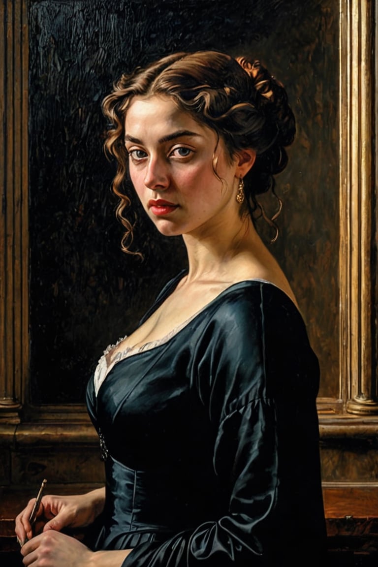 (((Portrait iconic but extremely beautiful))) (((intricate details,  masterpiece,  best quality))) (((gorgeous by no_user....