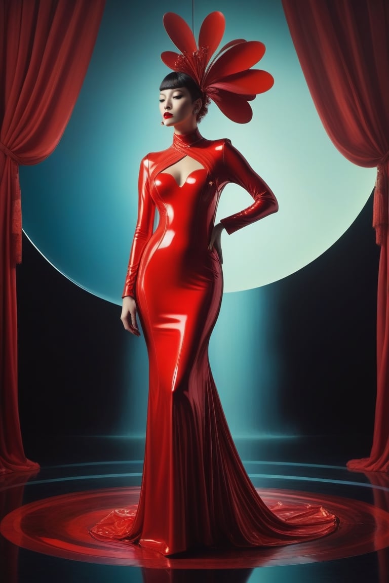 (((iconic retrofuturistic-sci-fi but extremely beautiful))) (((Red liquid colors))) (((Space ópera))) (((Surrealist art,...