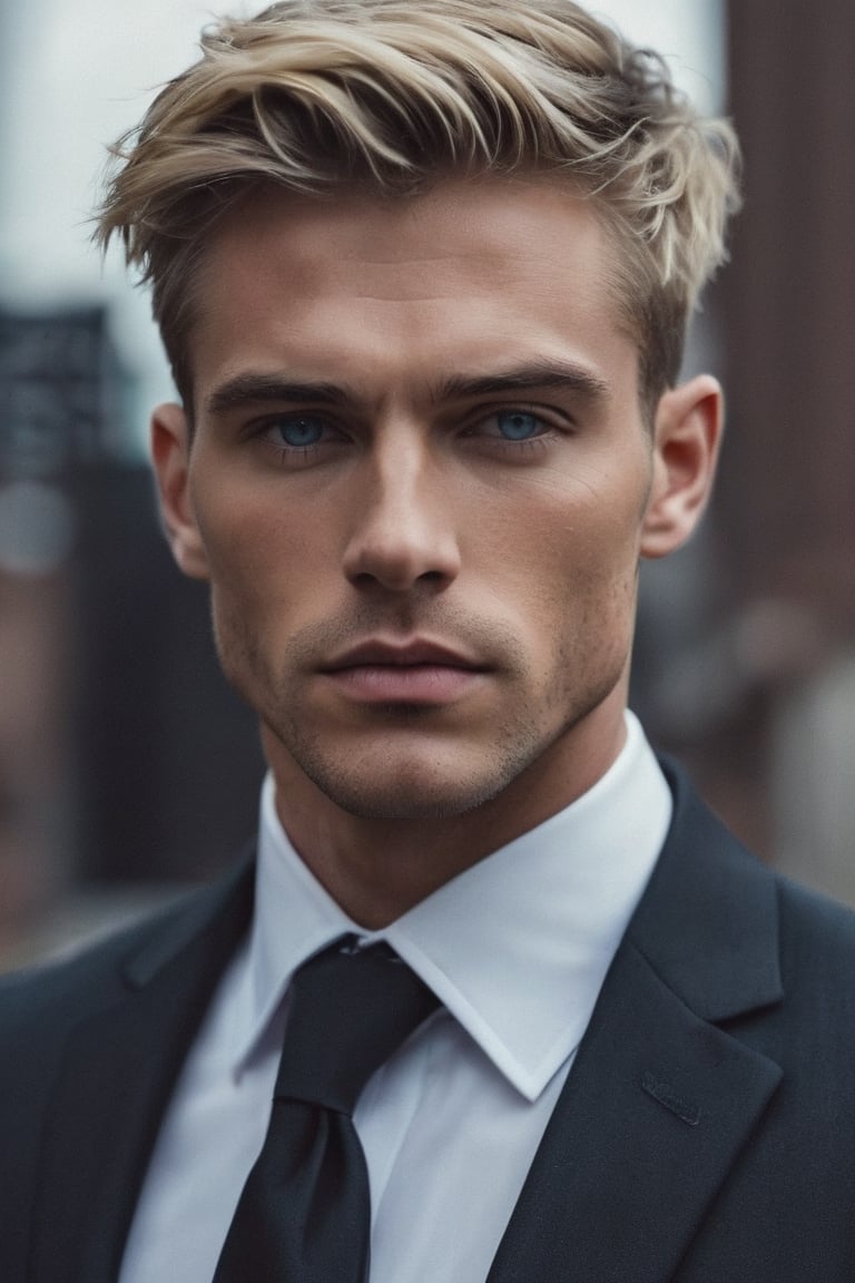 raw realistic half body potarait of  handsome muscular blonde man with blue eyes,(((( FBI Agent))))),
urban background wearing black suit dominating personality,grainy cinematic, godlyphoto r3al, detailmaster2, aesthetic portrait, cinematic colors, earthy, moody, serious looking,, perfect jaw, perfect face
sculpted face, perfect features musculer,background grainy cinematic,  godlyphoto r3al,detailmaster2,aesthetic portrait, cinematic colors, earthy , moody,  look , grainy cinematic, fantasy vibes  godlyphoto r3al,detailmaster2,aesthetic portrait, cinematic colors, earthy , moody,  