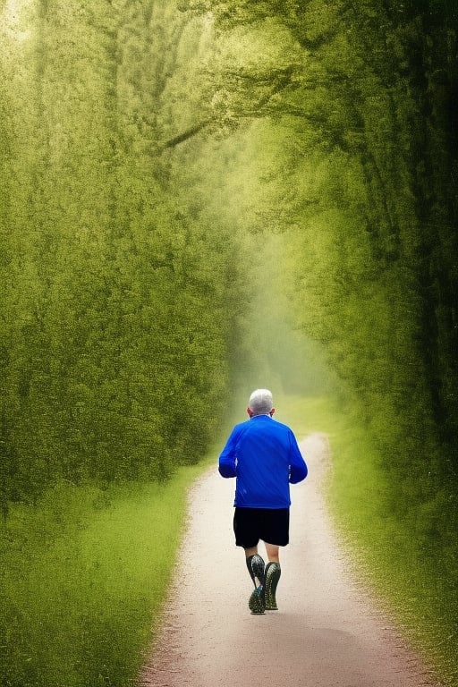 An old man running on a large bike,photo of ofrlev person