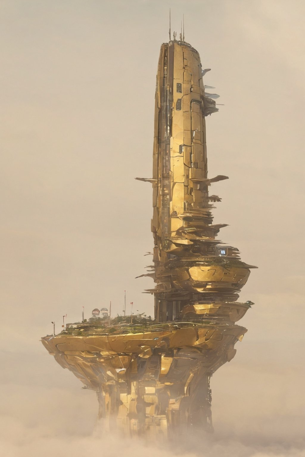 Overlooking the future city,  novel and modern skyscrapers,  streamlined buildings by HHM on Tensor.Art
