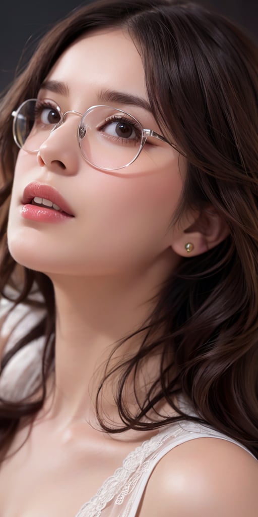 score_9, score8_up,(absurd quality,16k,highres,masterpiece), ultra details,UHD,(photorealistic Realism 16K Quality), (stunningly beautiful woman, 22-year-old), ((wearing glasses1.5)), (super quality details, realistic texture: skin, hair), ((the most absurd quality perfect eyes)), (natural super beautiful cute sharp-face), (light pale complexion), ((clear  and sharp perfect round realistic brown_eyes)), finely detailed pupils, detailed lips:1.3, BREAK, ((Fujicolor, daytime soft lighting), detailed perfect symmetrical face, detailed sharp nose, detailed glossy lips, detailed white teeth, fashion supermodel, (curly heban hair (slicked to the one side) Intricately detailed), BREAK, (pink_makeup), BREAK, ((Classic and sexy designer dress, combination of red and yellow colour in the dress)), Detailed blue decoration, BREAK, (Fitted clothing), dynamic pose, ((looking from side)), (no decorations in the hair), (dark shot:1.2), (firm normal full breasts), hint of cleavage, ((vibarant and colourful),anikha,girl,beauty,solo,xee,konoha,britney,nsg 