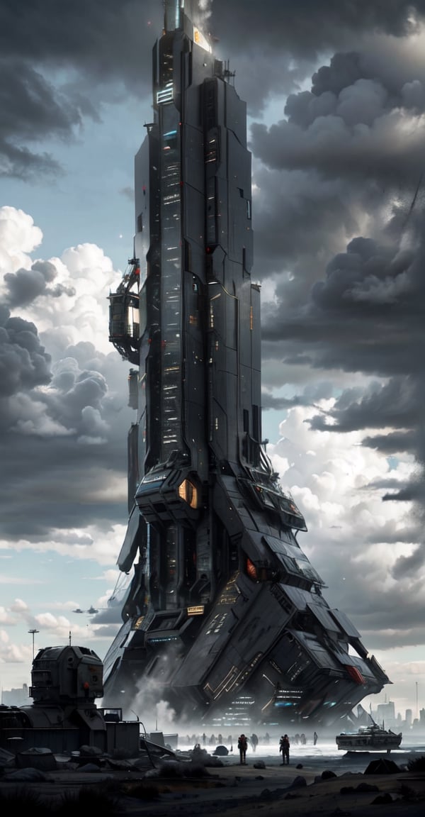 Frozen planet,  lone metal skyscraper,  wasteland by barryperry on Tensor.Art
